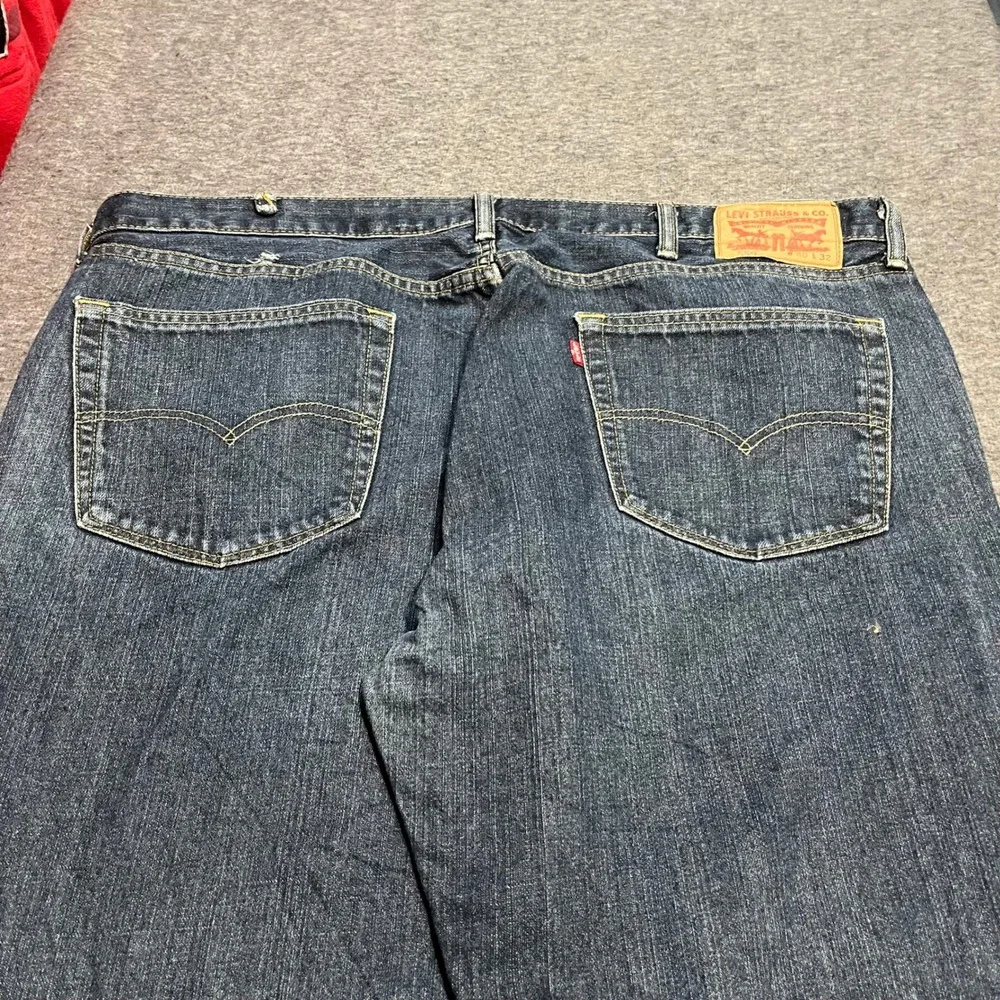 Levis 559 Relaxed Straight Leg Jeans Mens 40x32 Blue Distressed Denim Pants